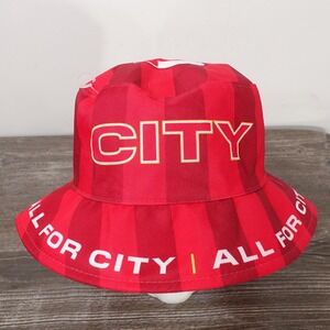 St Louis City SC Bucket Hat Mens One Size Red MLS Soccer ALL FOR CITY Slogan